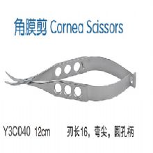 金鍾角膜剪  Y3C040 彎尖 刃長(zhang)16 圓孔柄